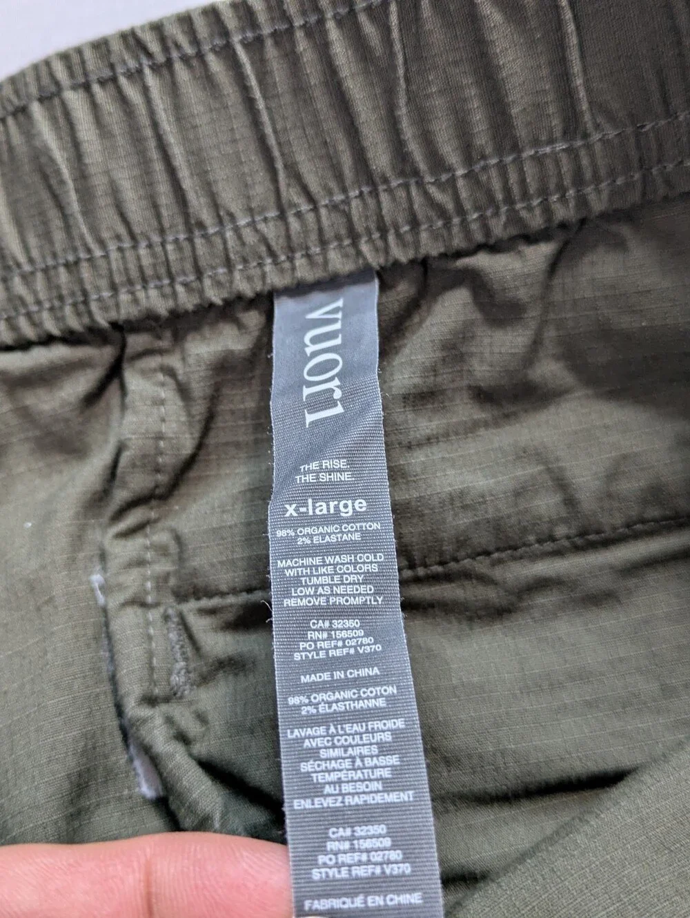 Vuori Ripstop Shorts Men's XL Green 8